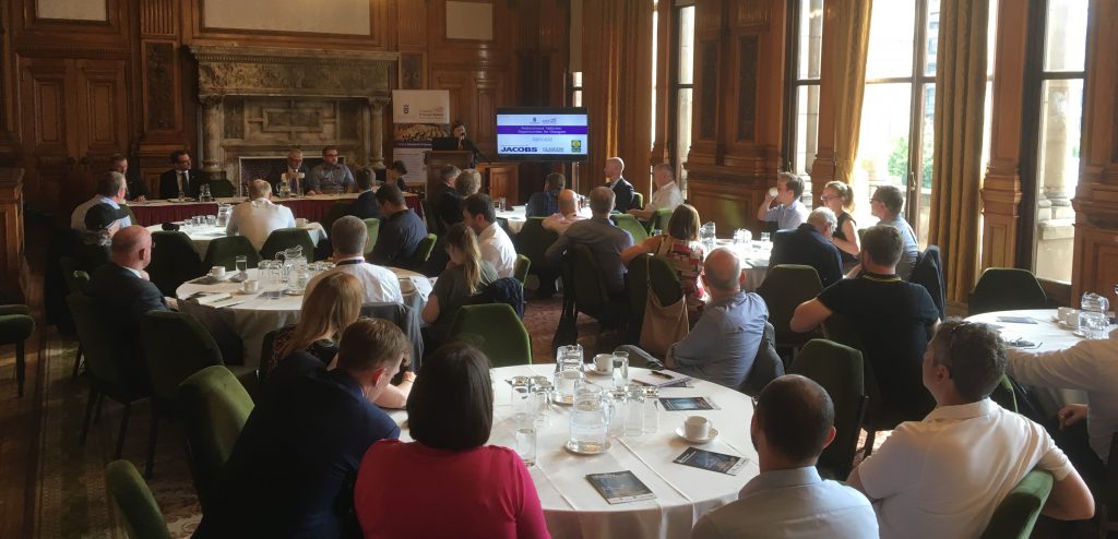 Participants at the Futures Forum seminar on autonomous vehicles at Glasgow City Chambers, July 2018