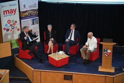 The panel at the Our Future Scotland event at the University of Aberdeen