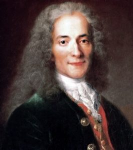 Painting of Voltaire