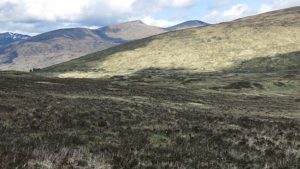 View of moorland in Scotland
