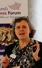 Photo of Dr Caroline Brown speaking at the event