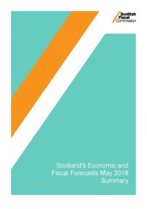 Front page of Scotland's Economic and Fiscal Forecasts May 2018