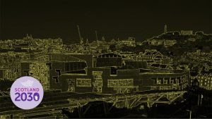 Stylised view of the Scottish Parliament