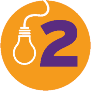 Image of number 2 and a lightbulb