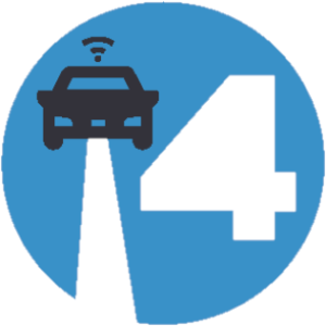 Image of number 4 and a car with wifi sign