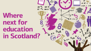 Clipped image from front cover of Report - Where next for education in Scotland
