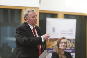 Scottish Parliament Futures Forum event on Universal Citizens Income. Chaired by Alex Rowley MSP, Convener of the Scottish Parliament’s Cross-Party Group on Basic Income, the event opened with a presentation by Professor Mike Danson from Heriot-Watt University on the recent research project: Exploring Citizen’s Income – Research Project 03 April 2019 . Pic - Andrew Cowan/Scottish Parliament