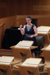 Maggie Chapman MSP pictured during the Oath Affirmation ceremony at the first sitting of Session 6 of the Scottish Parliament 2021 - 2026. 13 May 2021. Pic - Andrew Cowan/Scottish Parliament