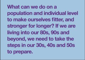 Quote asking what we can do to make ourselves fitter and stronger for longer