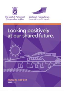 Front page of Scotland's Futures Forum Annual Report 2020 to 2021