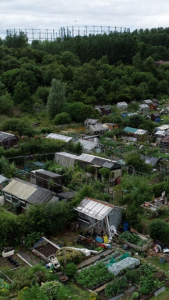 Arial view of allotments