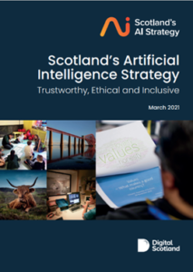Front cover of Scotland's AI Strategy March 2021