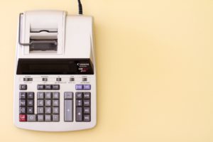 Calculator with mini printer