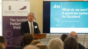Kenny Gibson MSP addresses the RSE Taxation conference in Edinburgh in November 2022