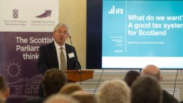 Kenny Gibson MSP addresses the audience at Frameworks and Forecasts: Taxation in Scotland - November 2022