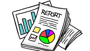 Cartoon image of a report