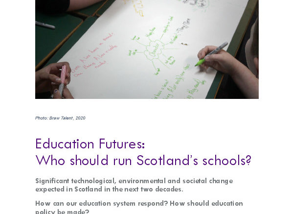 Image of Front cover of Who should run Scotland's schools? event report Feb 2022